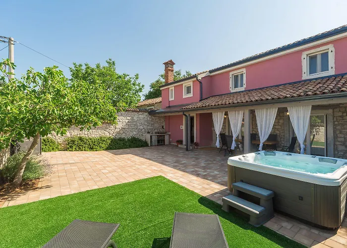 Idyllisches Istrisches Steinhaus Mit Whirlpool, Tischtennis, Grill Und Klimatisierten Schlafzimmern Nyaraló Poreč